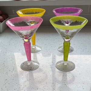 Colorful Martini Glass Set